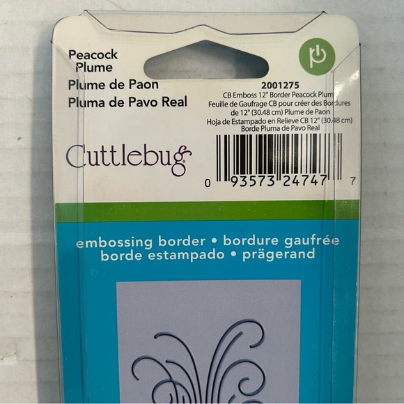 Cuttlebug 12 inches embossing border - PEACOCK PLUME - Picture 4 of 8